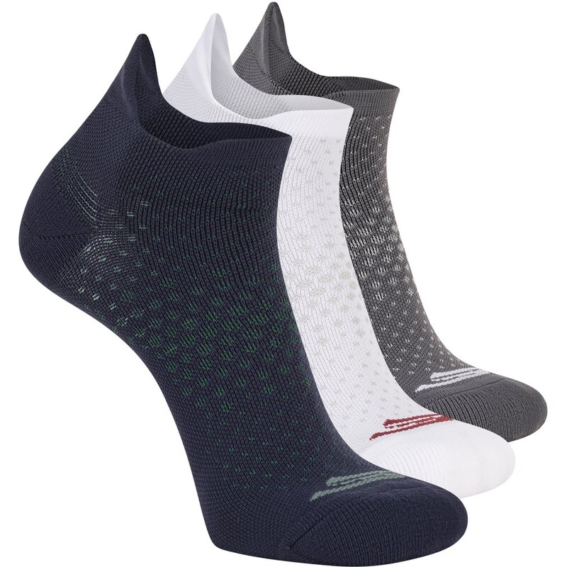 Skechers Muži 3 Pack Mens Low Cut ponožky v Modrý/Šedá, Velikost