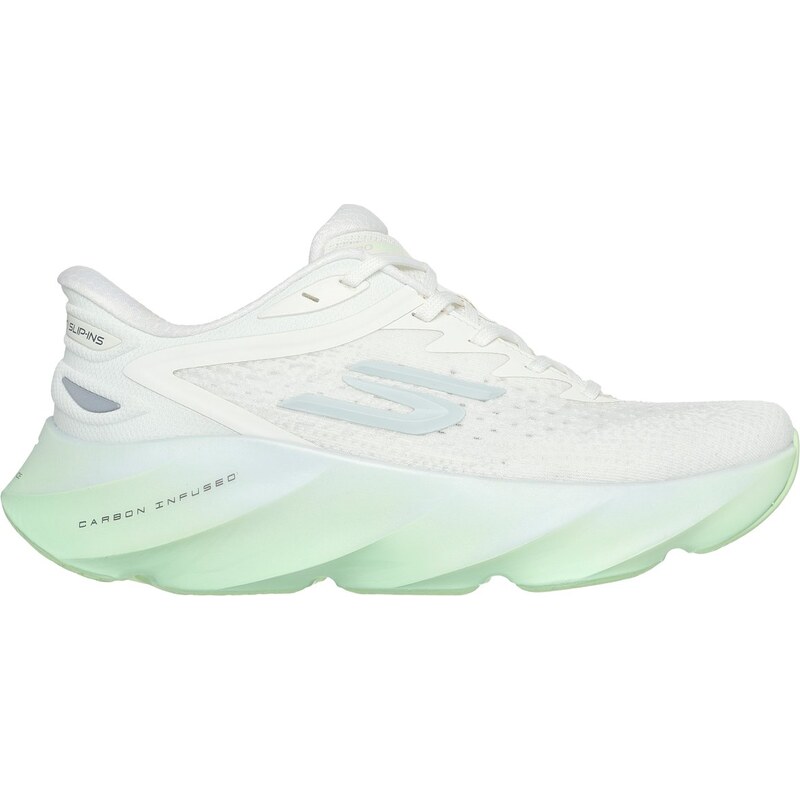 Skechers Ženy Slip-ins: Aero Burst Shoes v Krémově Bílý/Zelený,