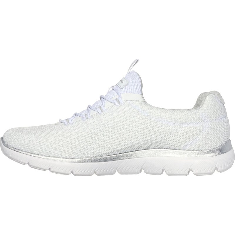 Skechers Ženy Summits - Artistry Chic Shoes v Bílý/Stříbrná, Velikost 40, Vegan