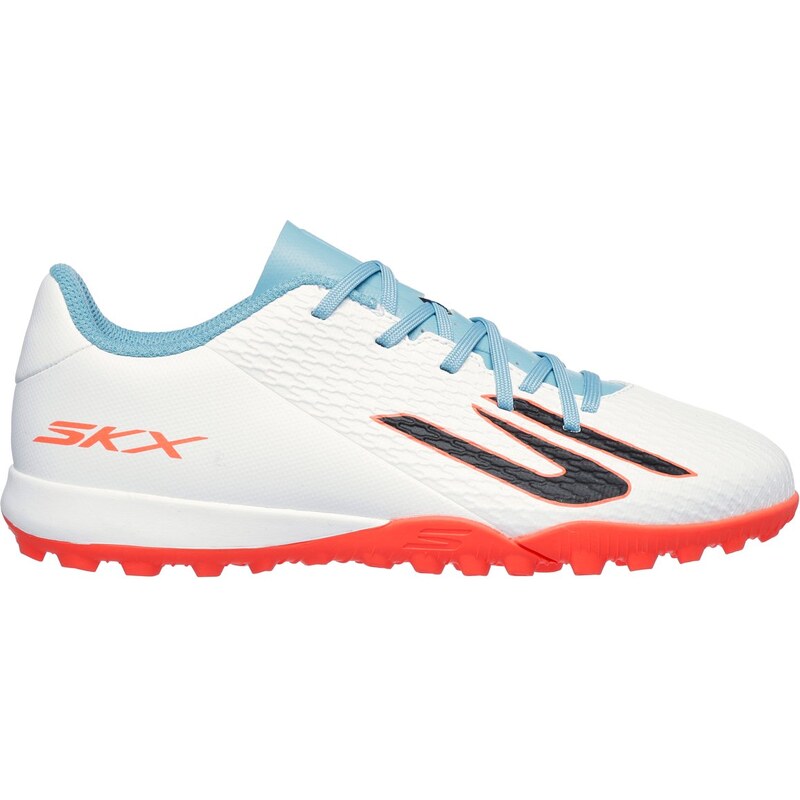Skechers SKX_2 Jr Youth TF Shoes v Bílý/Zeleno Modrá Barva,