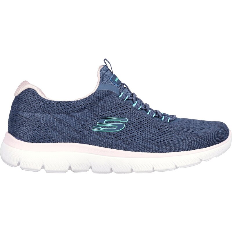 Skechers Ženy Summits - Fun Flair Shoes v Tmave Modrá, Velikost