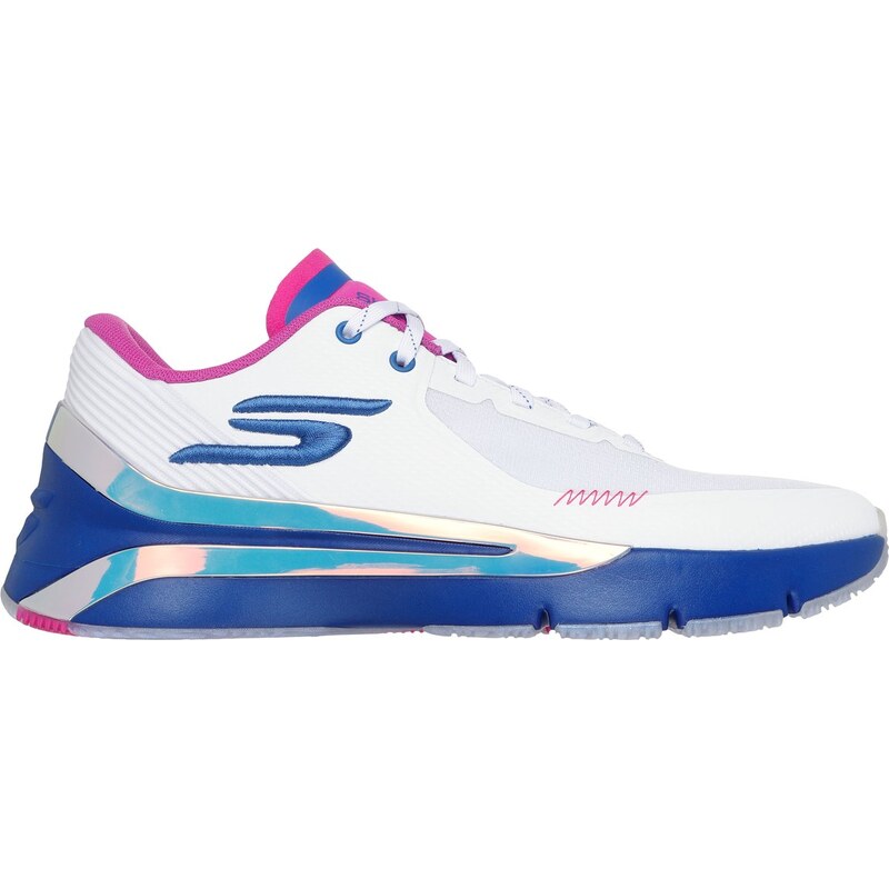 Skechers Muži SKX Full-Court Press Shoes v Bílý/ Levandule/Modrý