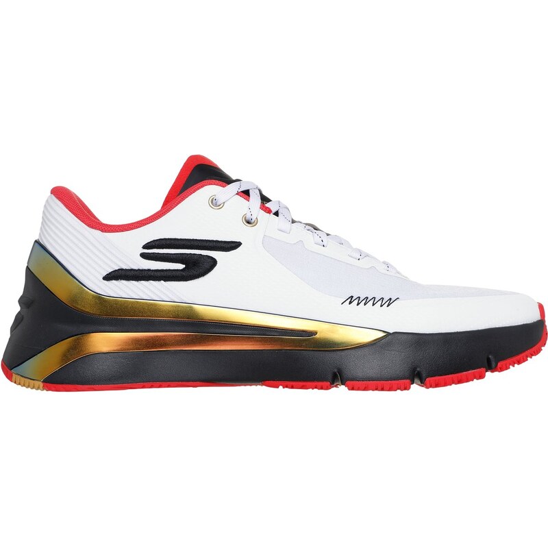 Skechers Muži SKX Full-Court Press Shoes v Bílá/Cerná/Cervená,