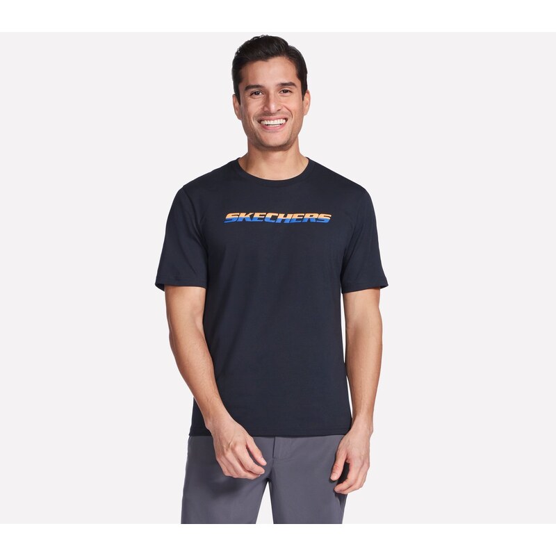 Skechers Muži Heritage Short Sleeve tričko v Černá, Velikost