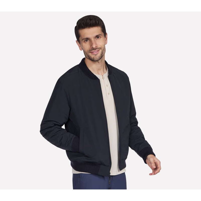 Skechers Muži Alpha Reversible Bomber v Černá, Velikost Malý