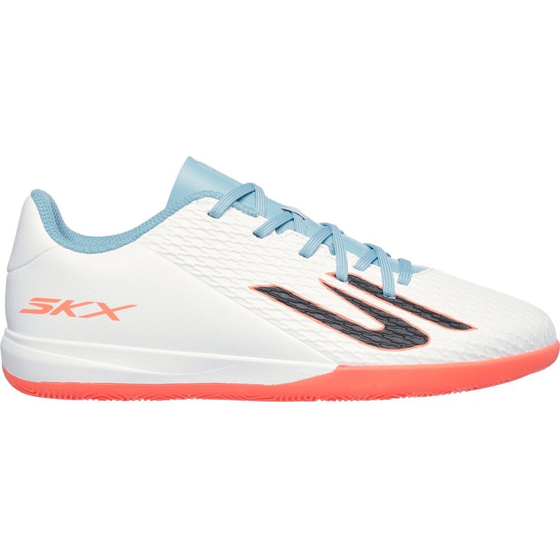 Skechers SKX_2 Jr Youth IC Shoes v Bílý/Zeleno Modrá Barva,