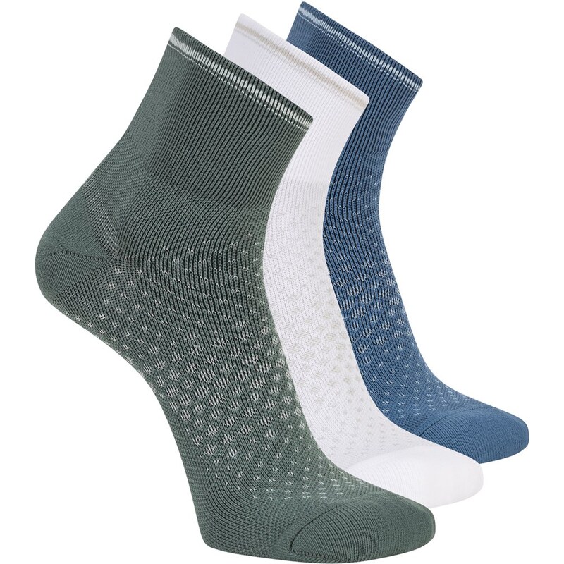 Skechers Muži 3 Pack Mens Performance Running Quarter ponožky v