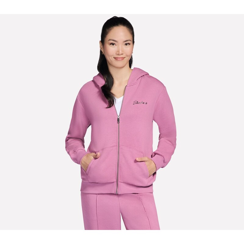 Skechers Ženy SKECH SWEATS Signature Full Zip mikina v Ruzová,