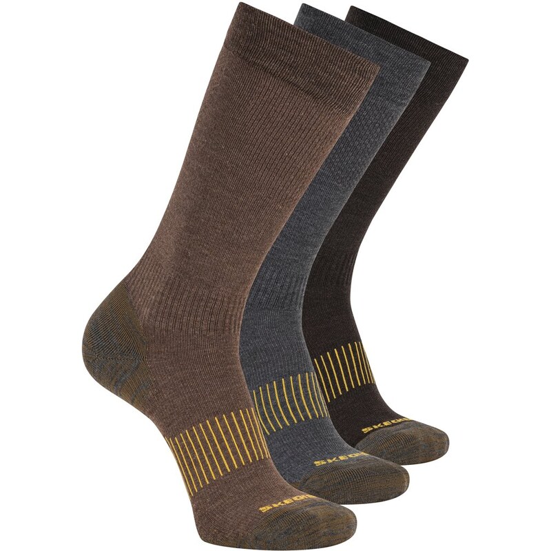Skechers Muži Work: 3 Pack Mens Over Calf Compression ponožky v