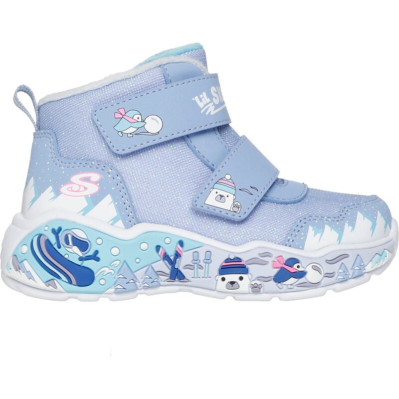 Skechers Dívky Play Scene Shoes v Svetle Modrá, Velikost 21