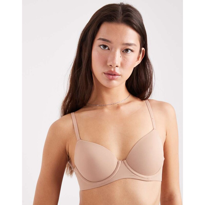 Cotton On ultimate comfort bonded t-shirt bra in maple sugar