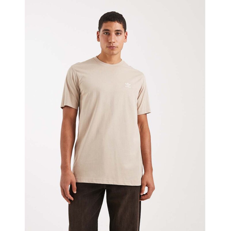 adidas Originals Trefoil essentials tee in beige-Neutral