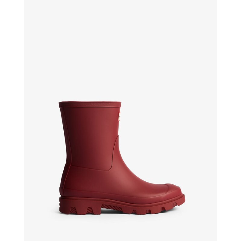 Hunter Downpour short wellington boot in merlot-Red 111138948