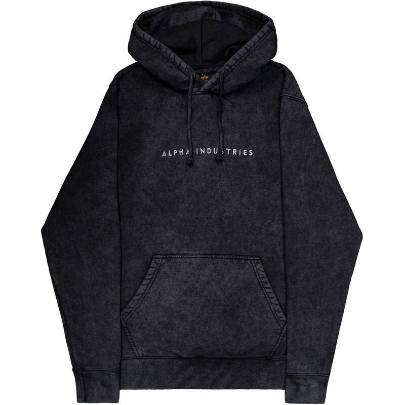 ALPHA INDUSTRIES Mikina černá / přírodní bílá
