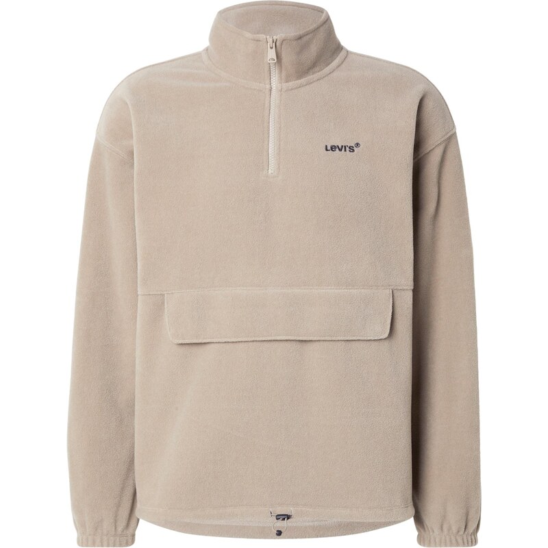 LEVIS  Svetr Relaxed Graphic 1/4 Zip Sweatshirt světle hnědá