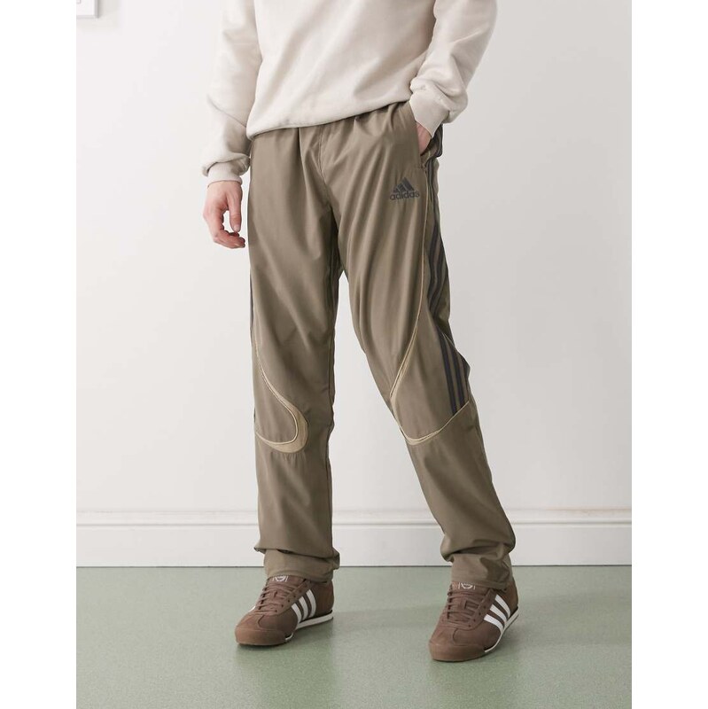 adidas Originals Teamgeist adicolor track pants in brown
