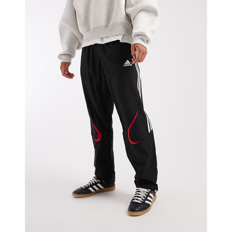 adidas Originals Teamgeist adicolor track pants in black and