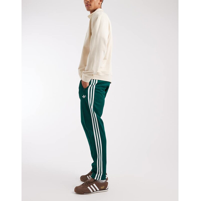 adidas Originals Classic track pants in green and white