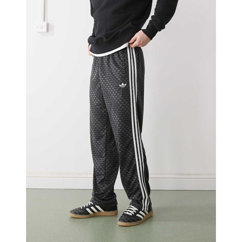 adidas Originals Firebird loose monogram track pants in black