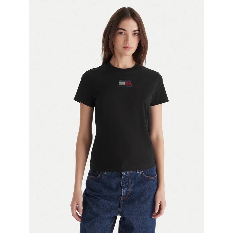 Tommy Jeans dámské černé tričko