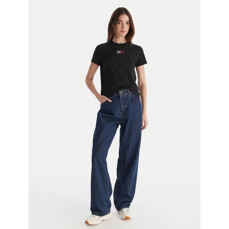 Tommy Jeans dámské černé tričko