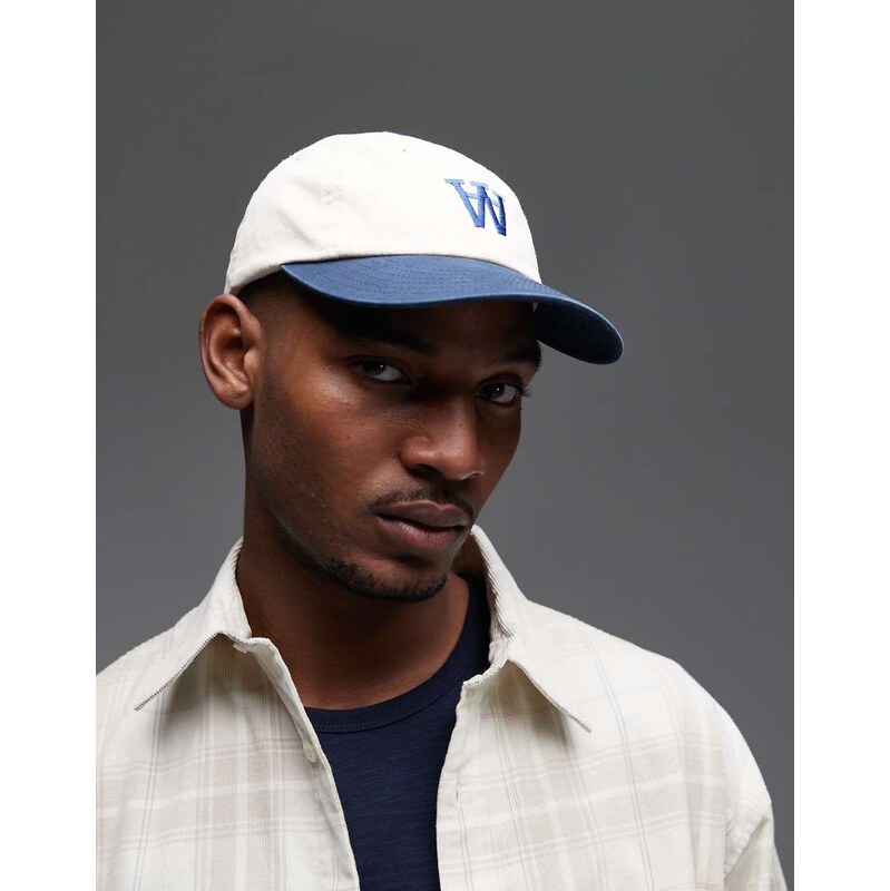Double A By Wood Wood AA cap in white with contrast peak