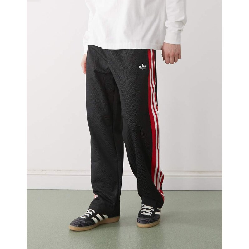 adidas Originals Loose mesh trackpants in black