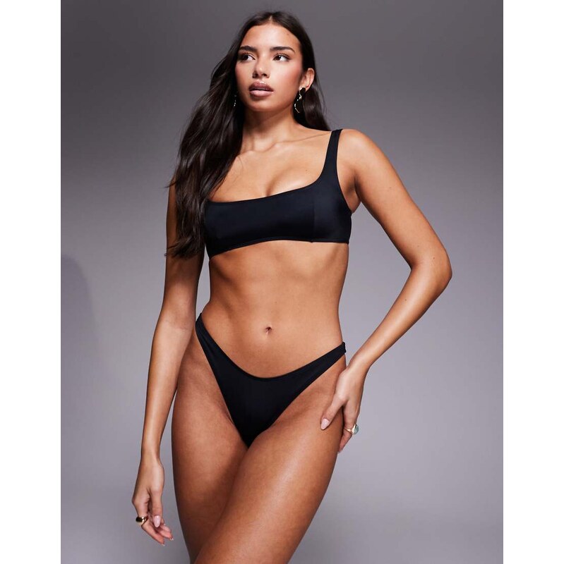 ASOS DESIGN Maya Ibiza high leg cheeky brazilian bikini bottom