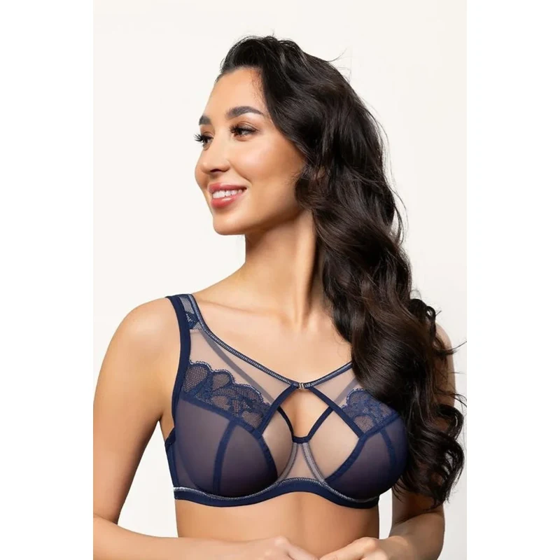 Gorsenia SAANVI K758/1 NAVY BLUE SOFT BRA 115709932