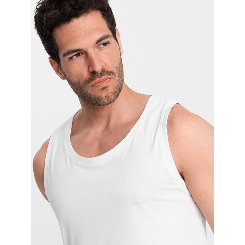 Ombre Mens BASIC cotton tank top - white