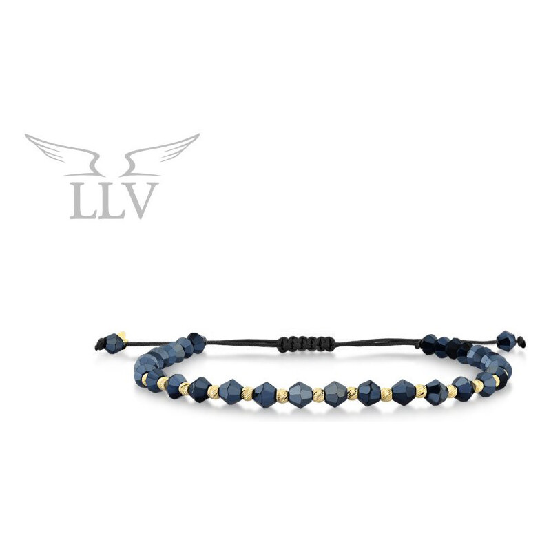 Lillian Vassago Šňůrkový náramek s hematity LLV07-GB016BL 75749034