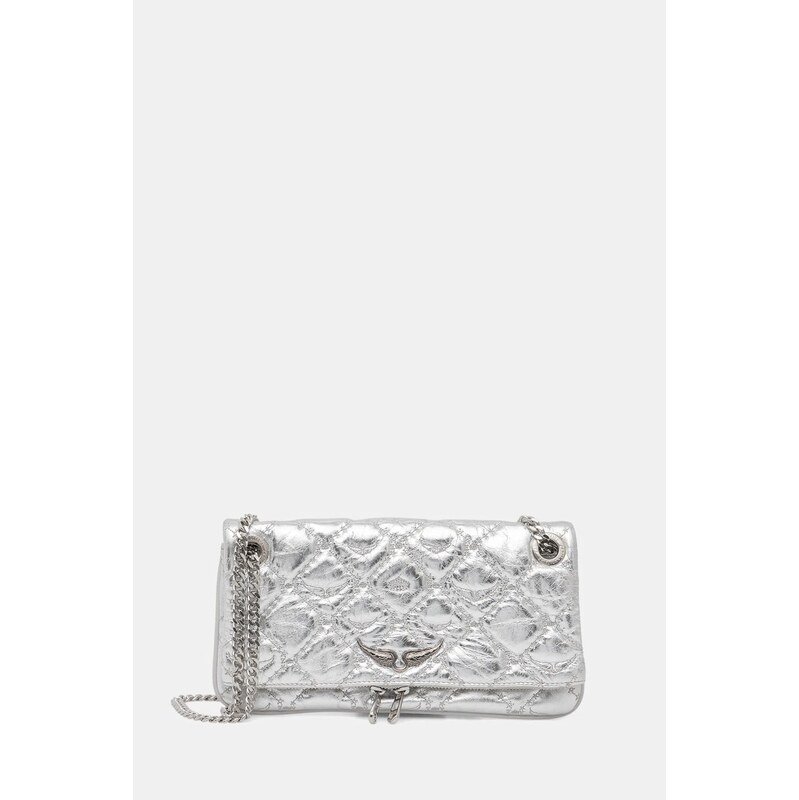 Kožená kabelka ZADIG&VOLTAIRE ROCK II METAL MONOGRAM 110818200