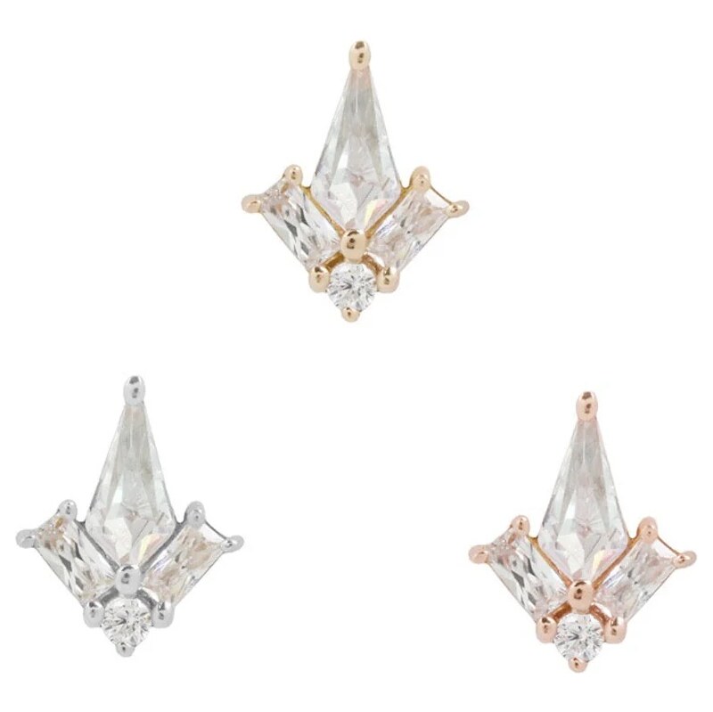 Buddha jewelry Bezzávitová koncovka piercingu L.A. Baby ze 14 kt