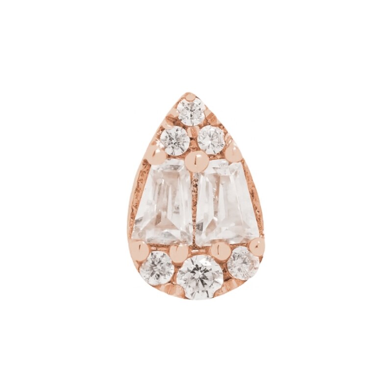 Buddha jewelry Bezzávitová koncovka piercingu Unity ze 14 kt