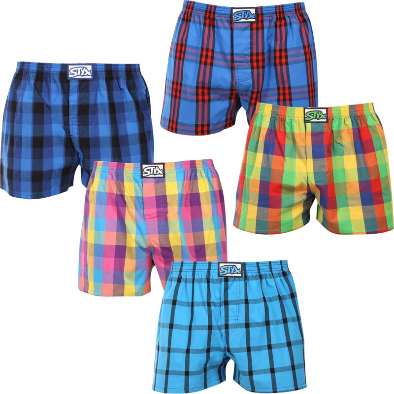 5PACK pánské trenky Styx klasická guma vícebarevné (5A0112345)