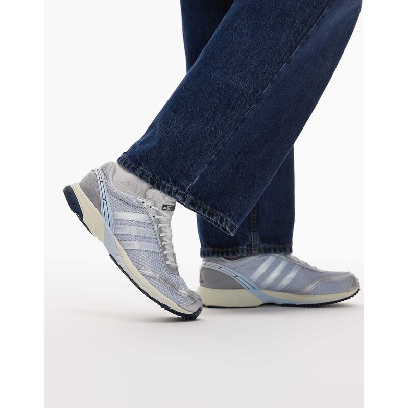adidas Originals Adios OG trainers in light blue and cream