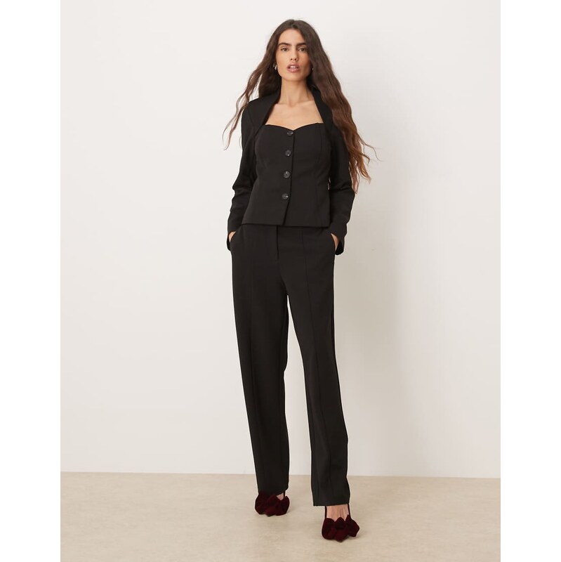 YAS tailored trousers co-ord in black