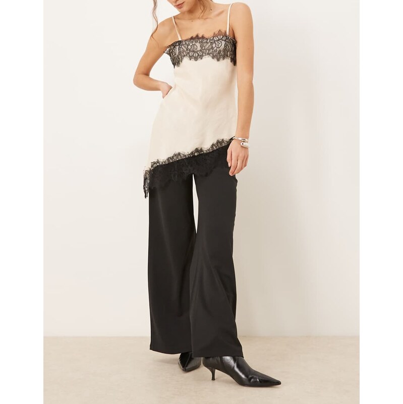 Gina Tricot low waist trousers in black