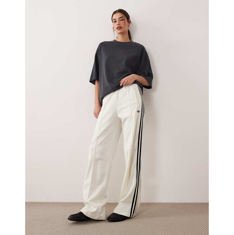 adidas Originals Classic track pants in off white and black