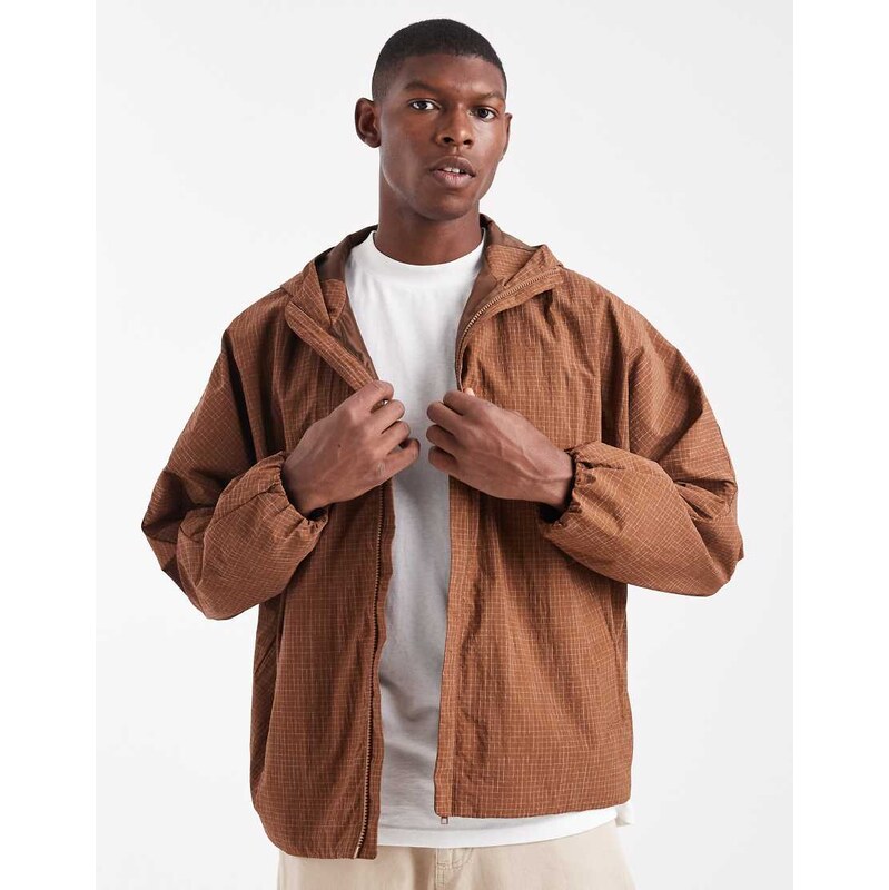 ASOS DESIGN track jacket in brown