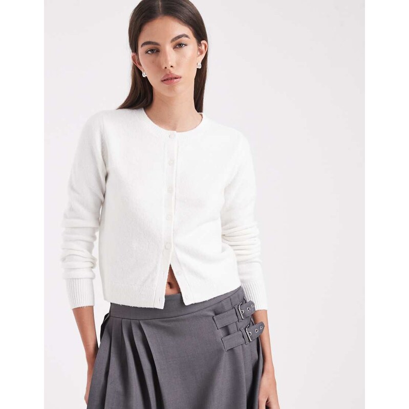 Hollister classic cardigan in white