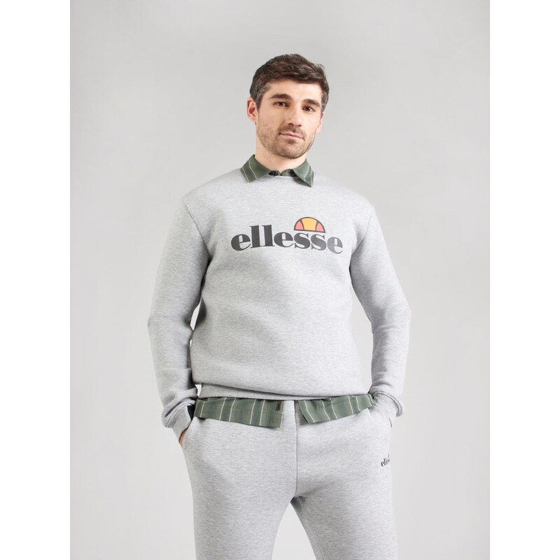 ELLESSE Mikina 'Corvaro' šedý melír / oranžová / červená / černá