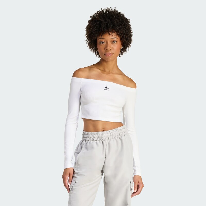 Adidas TRIČKO ESSENTIALS RIB OFF SHOULDER LONGSLEEVE