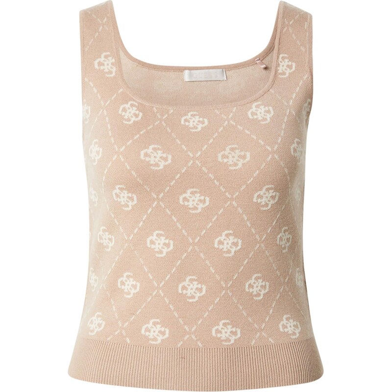 GUESS Kardigany SARAH cappuccino / bílá