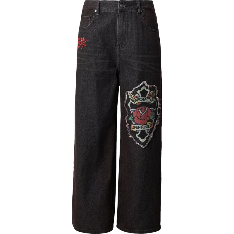Ed Hardy Džíny mátová / tmavě červená / černá / bílá