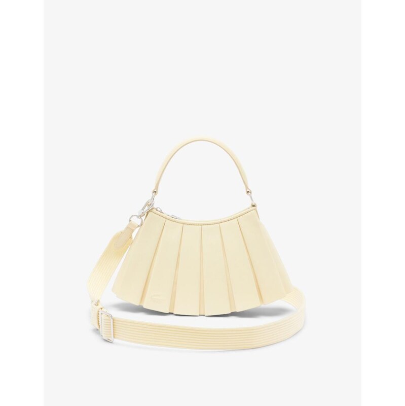 Lacoste Lenglen small leather logo bag in yellow