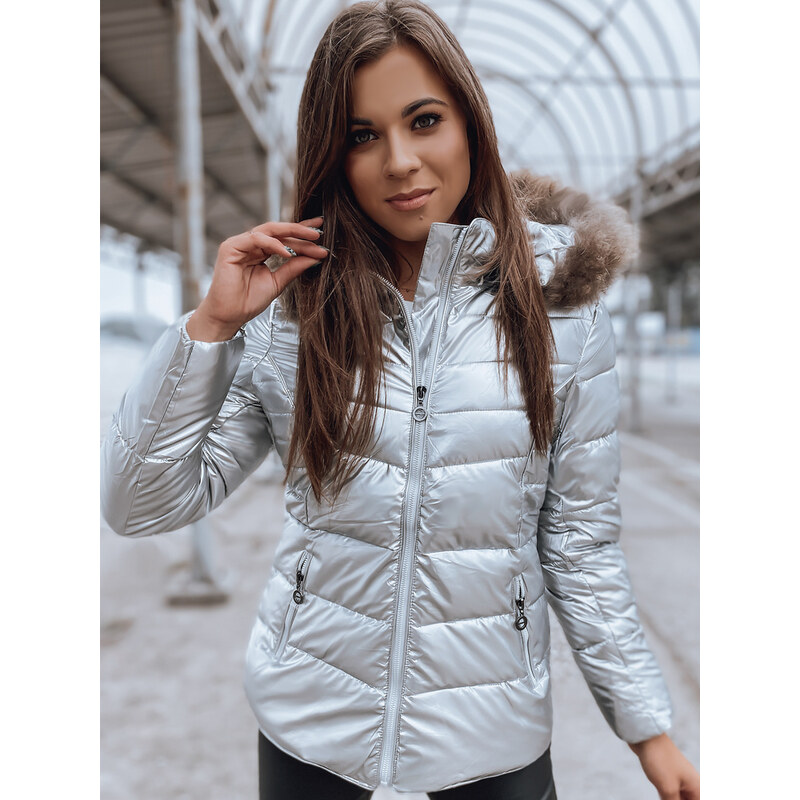 Kurtka damska NELLY srebrna Dstreet