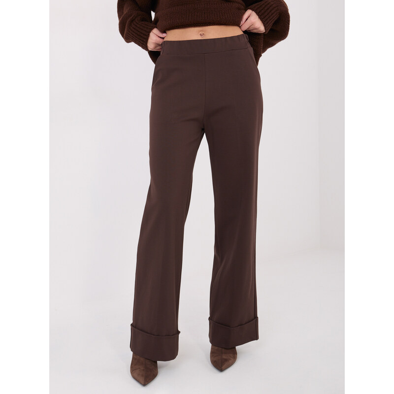 RUE PARIS Trousers-IT-SP-FL9877.64-dark brown 110834756