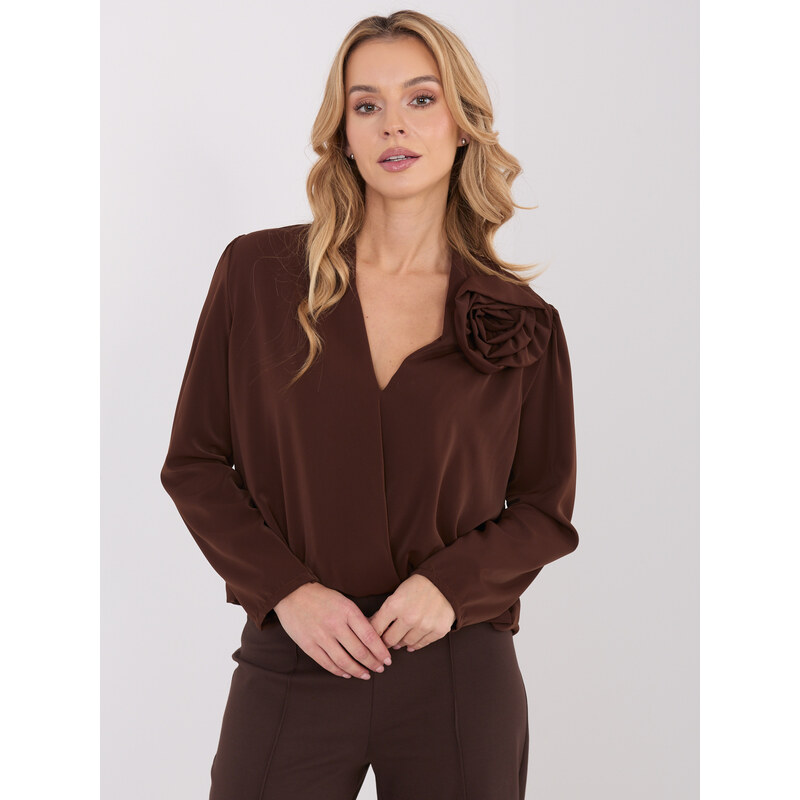 Italy Moda Blouse-MI-BZ-M650.17P-brown