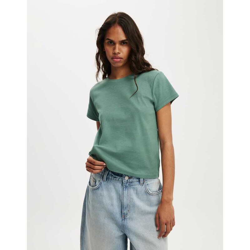 Cotton On 90s baby tee in green 110835057